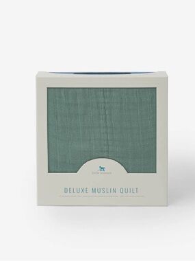 Little Unicorn Deluxe Muslin Quilt - Sage Green 
47”x47”